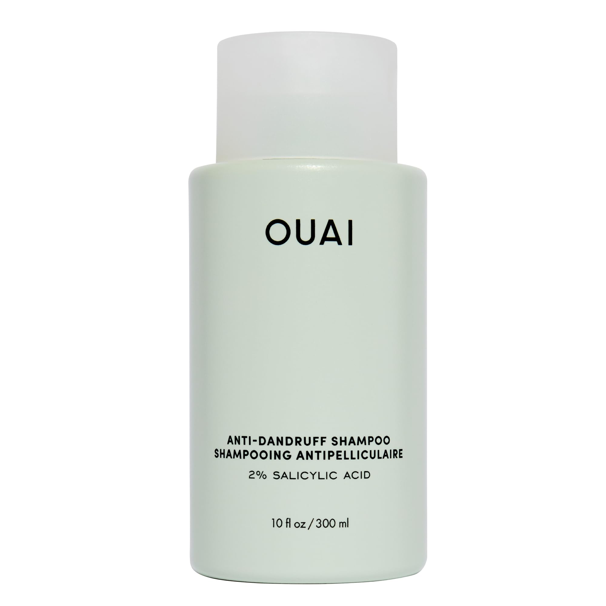 OUAI Champú Anticaspa en botella frontal para cuero cabelludo más saludable y menos descamación.