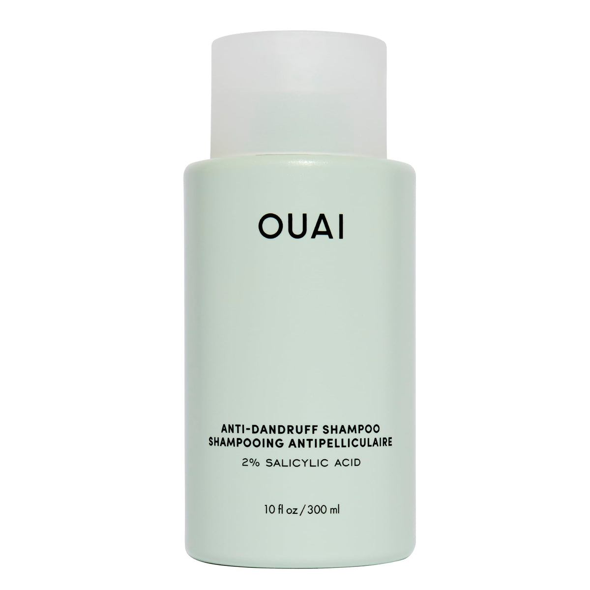 OUAI Champú Anticaspa en botella frontal para cuero cabelludo más saludable y menos descamación.