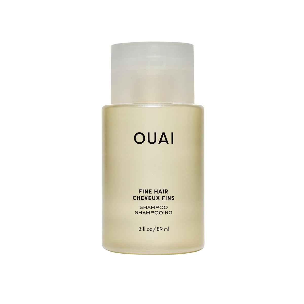 OUAI Champu Fino: botella de viaje para cuerpo ligero y volumen.