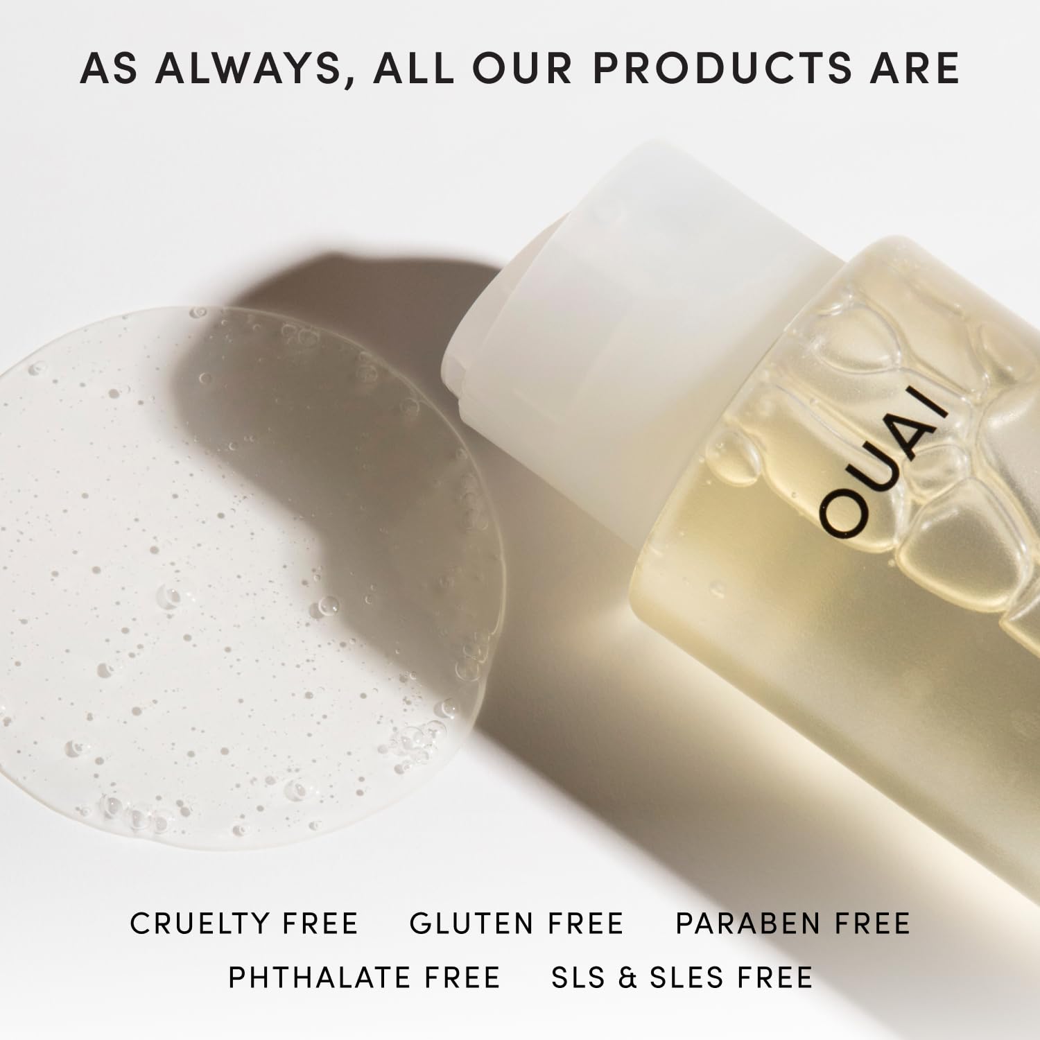 OUAI Champú Fino: keratina y biotina fortalecen cada hebra.