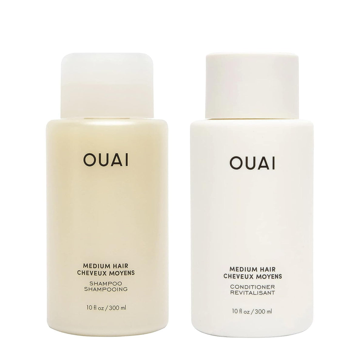 OUAI champú medio botella, limpieza suave que aporta brillo para cabello medio