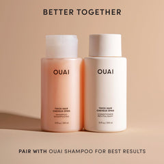 OUAI Condicionador con keratina suaviza el cabello y reduce frizz.