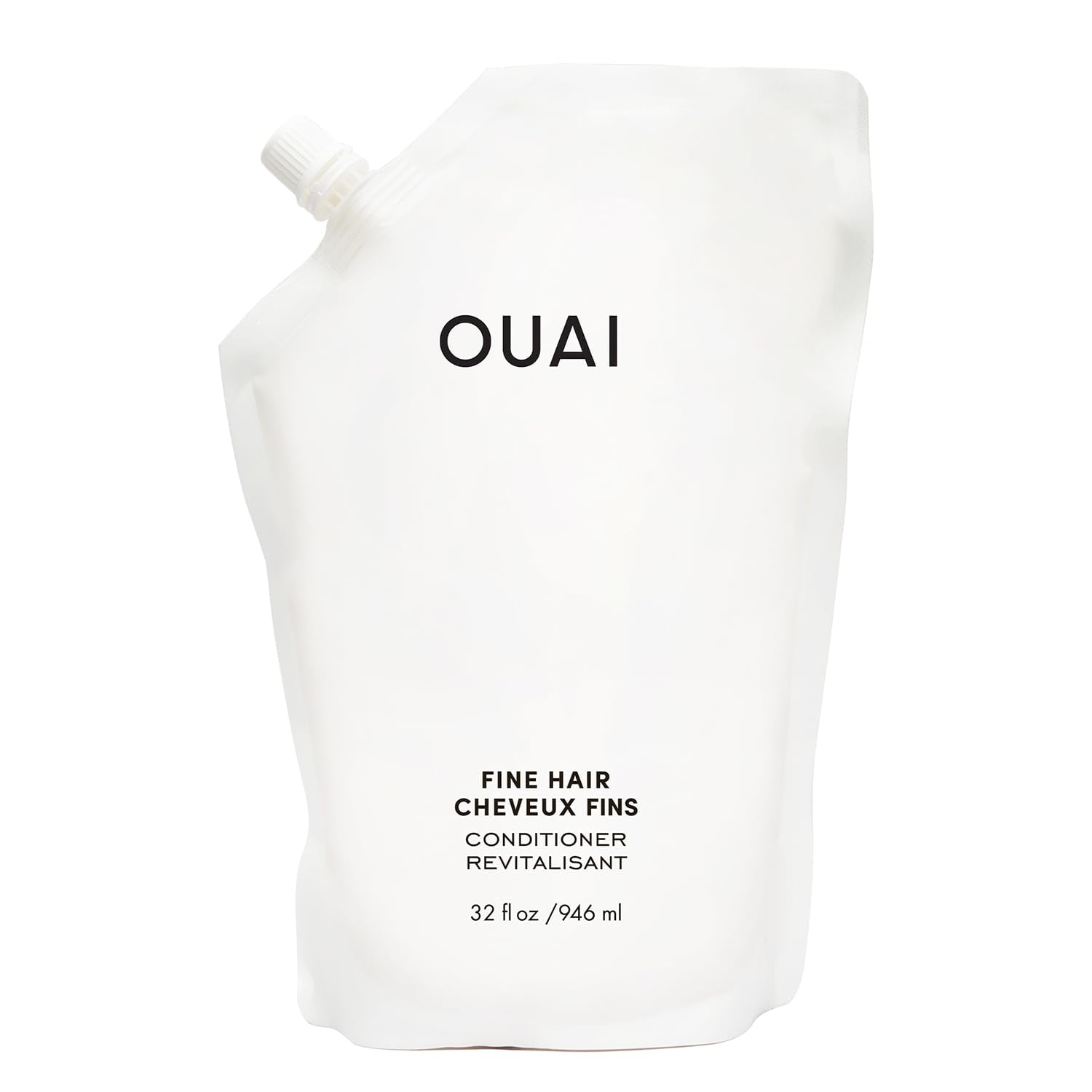 OUAI acondicionador finos recarga pote: aporta volumen suave y fácil de usar