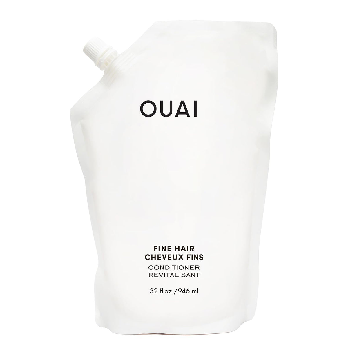 OUAI acondicionador finos recarga pote: aporta volumen suave y fácil de usar