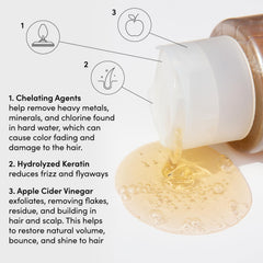 OUAI Detox Shampoo Refill: espuma densa facilita la limpieza profunda y refrescante.