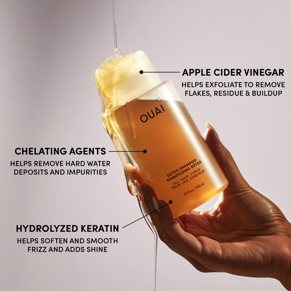 OUAI Detox Shampoing rituel bien etre a domicile cuir chevelu équilibre et rafraichi.