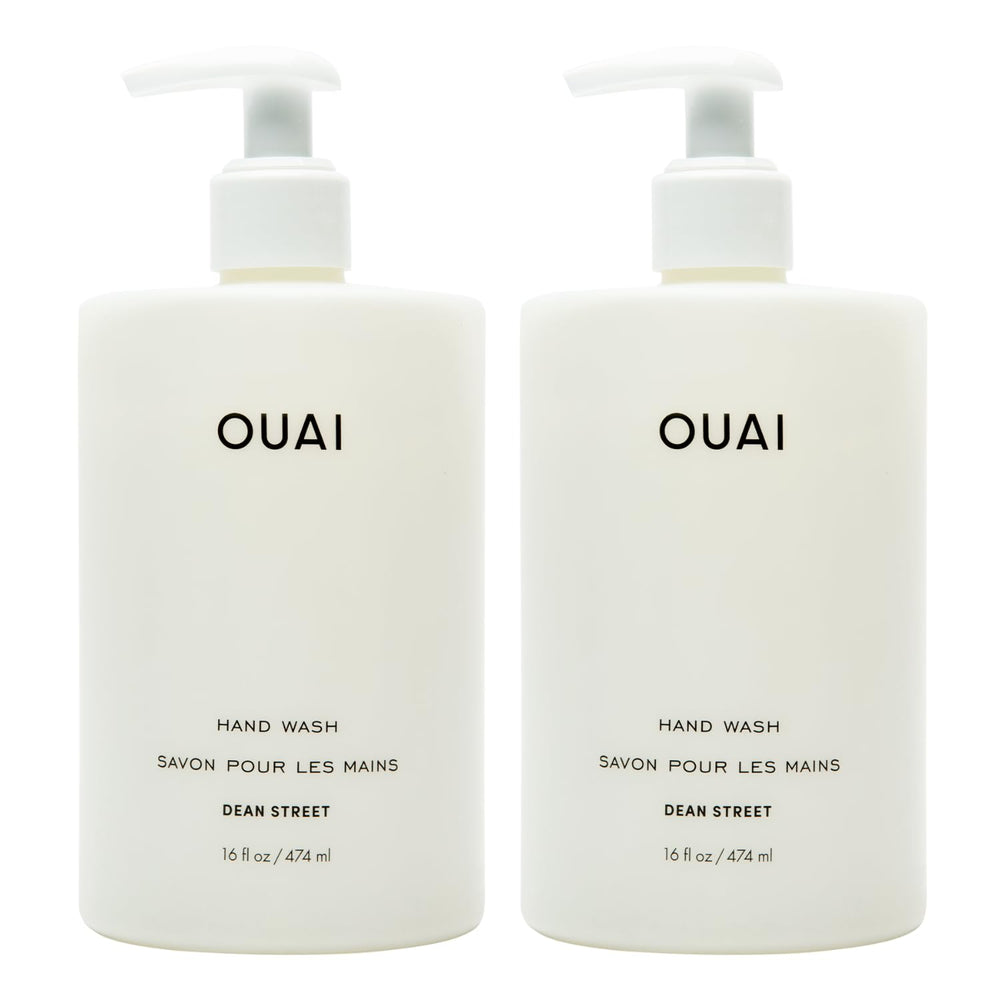 OUAI Jabón de Manos Dean Street con dispensador, limpieza suave y fácil dosificación.
