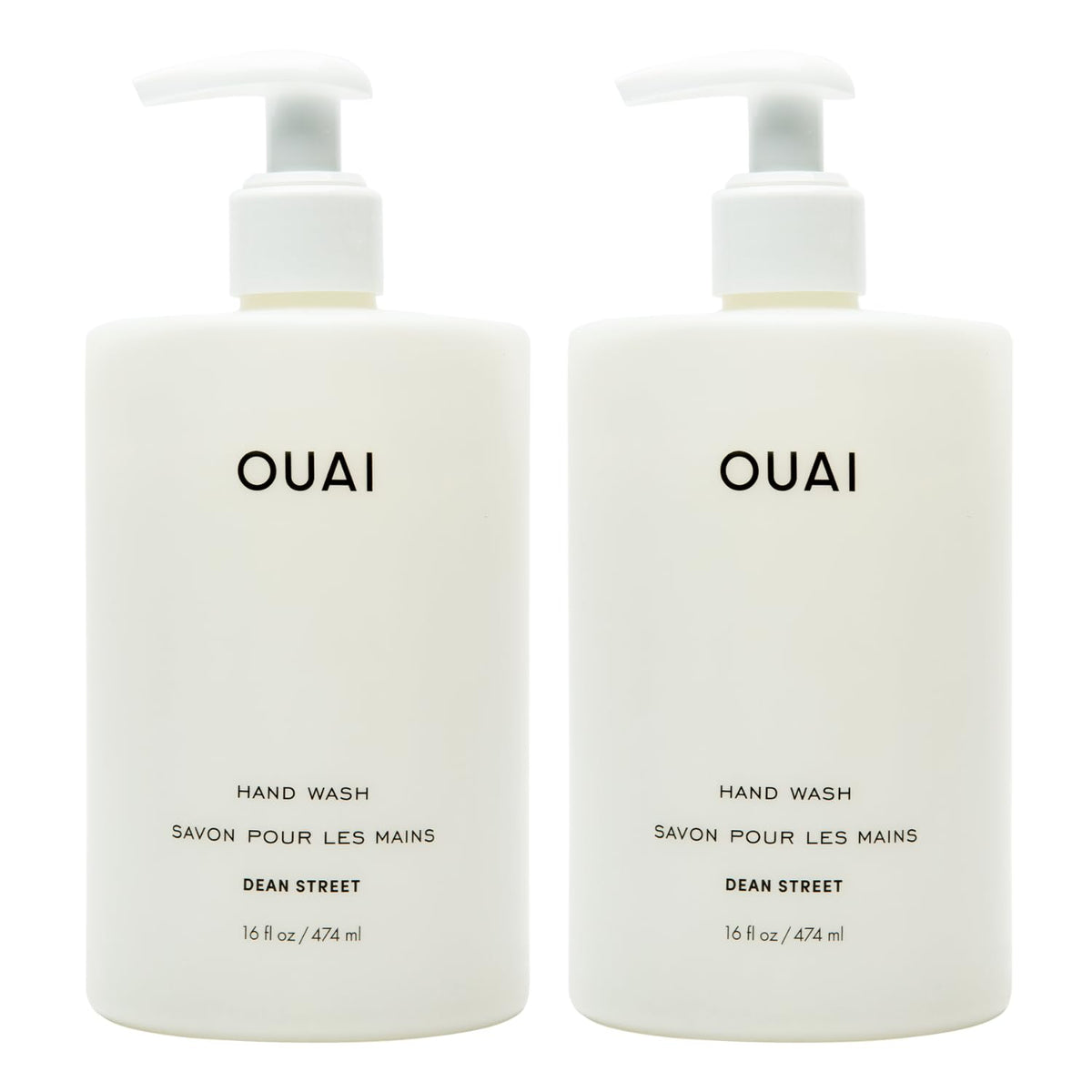 OUAI Jabón de Manos Dean Street con dispensador, limpieza suave y fácil dosificación.
