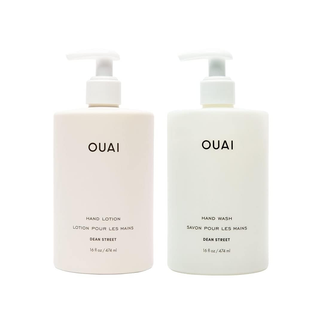 OUAI jabón exfoliante para manos con textura suave que limpia y exfolia
