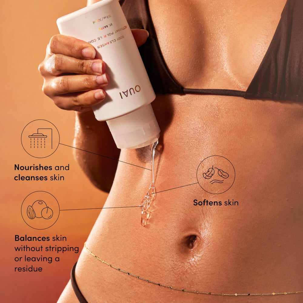 OUAI limpiador corporal St Barts, espuma densa que deja piel suave y nutrida