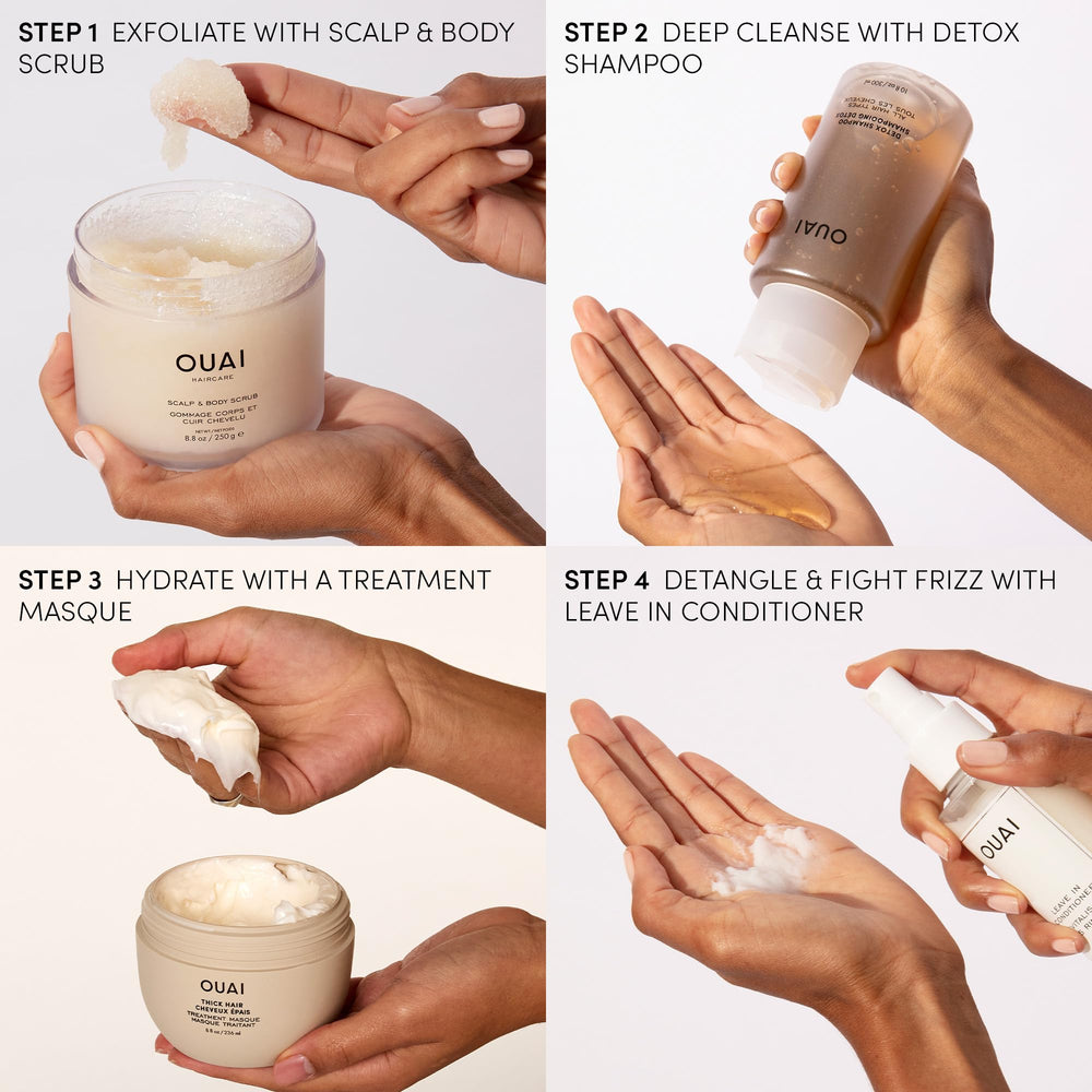 Logo OUAI – symbole de marque premium pour soins capillaires.