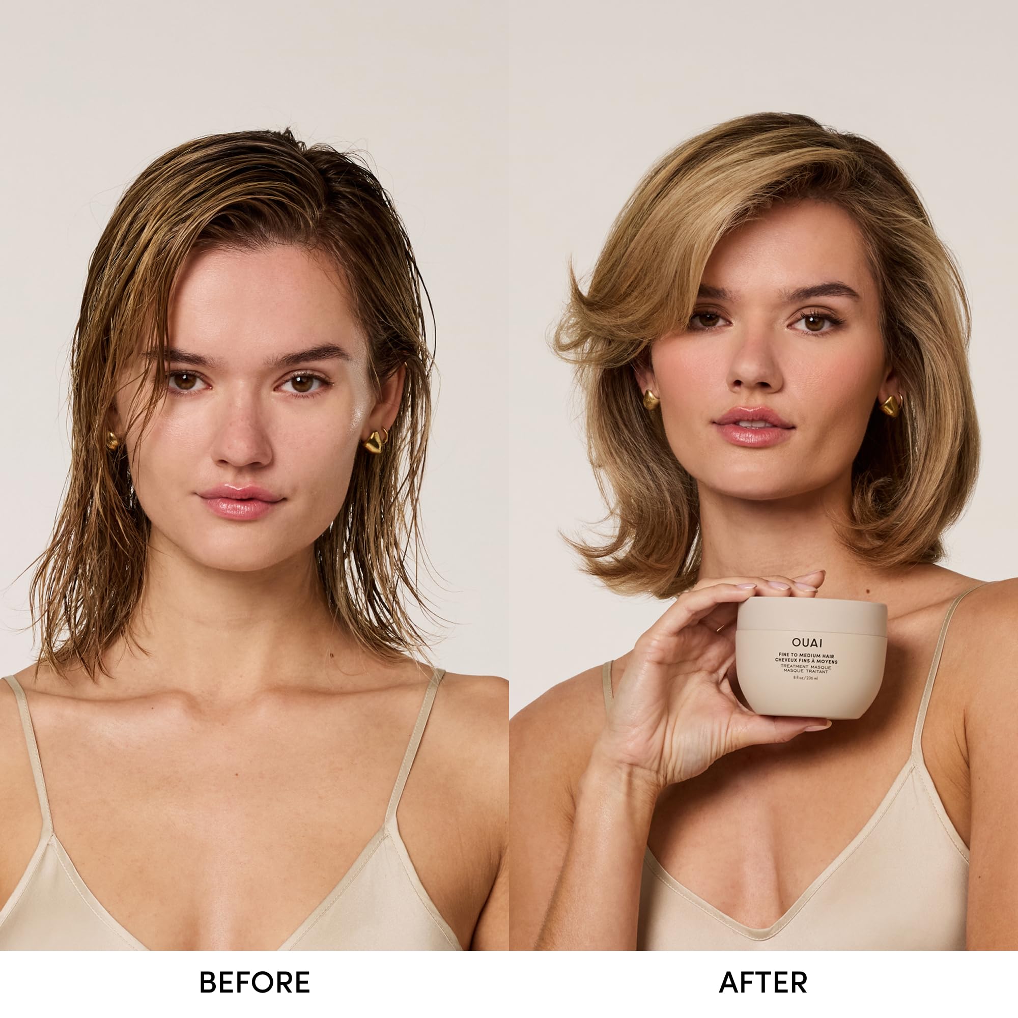 OUAI mascarilla textura cremosa para cabello: aplicación suave y nutrición intensiva