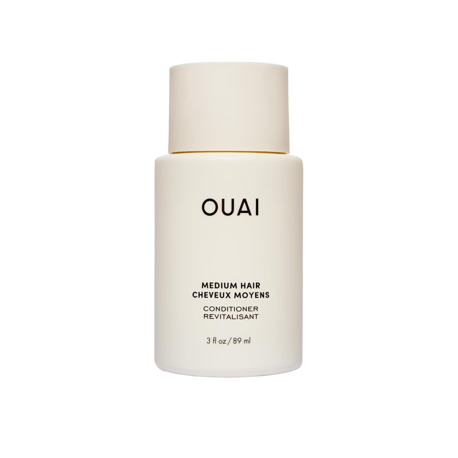 OUAI acondicionador medio en botella de viaje para cabello medio, más manejable y brillante