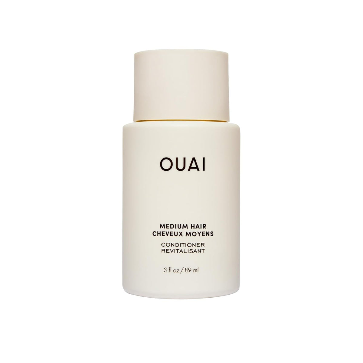 OUAI acondicionador medio en botella de viaje para cabello medio, más manejable y brillante
