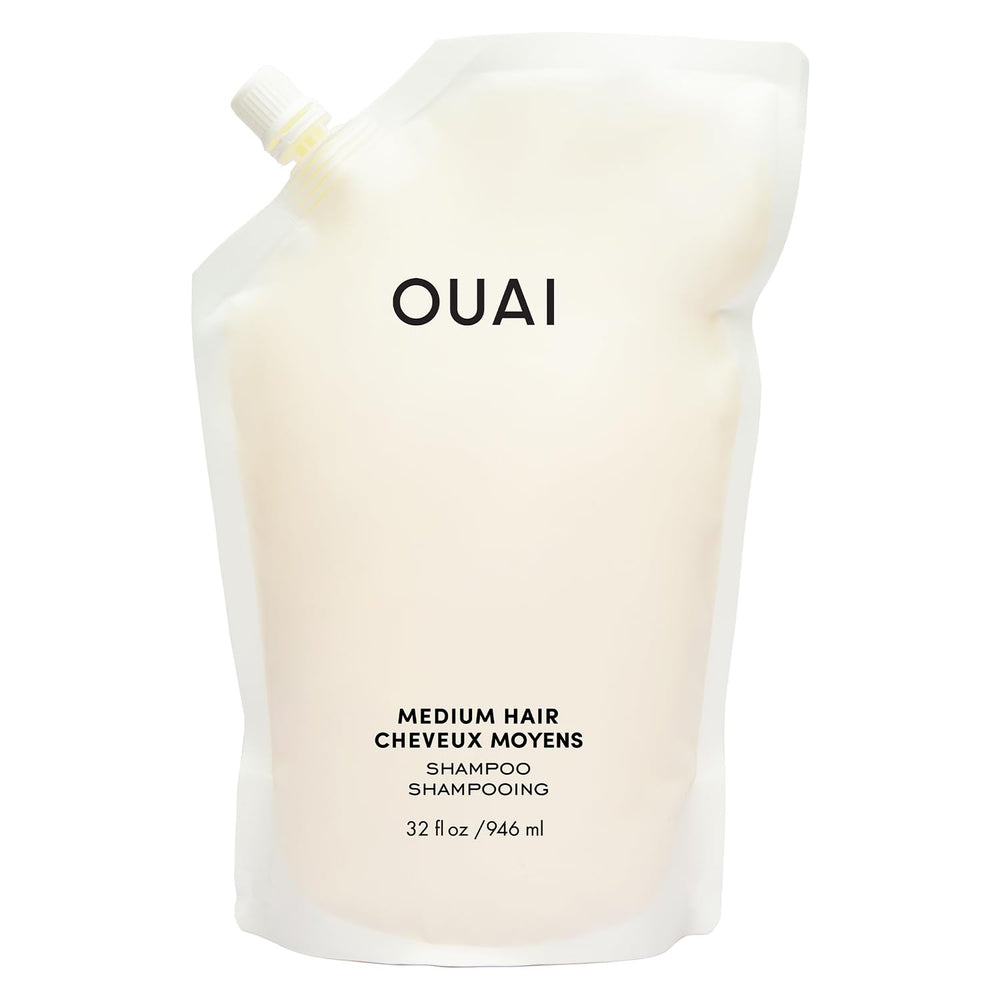 OUAI Medium Shampoo Remplissage Bouteille : hydratation légère et pratique