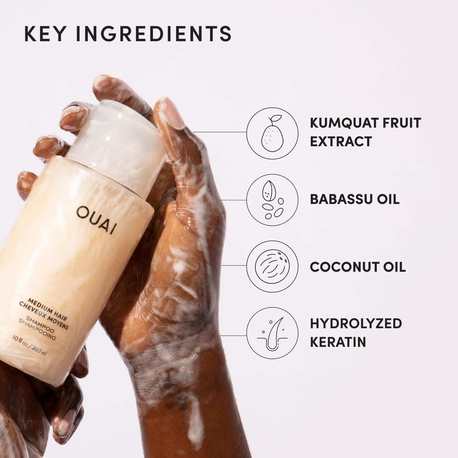 OUAI Medium Shampoo Texture Crémeuse : sensation riche sans lourdeur