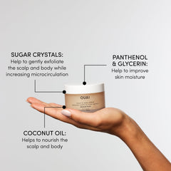 OUAI Melrose Place aroma rosa, exfoliante suave para cabello y piel