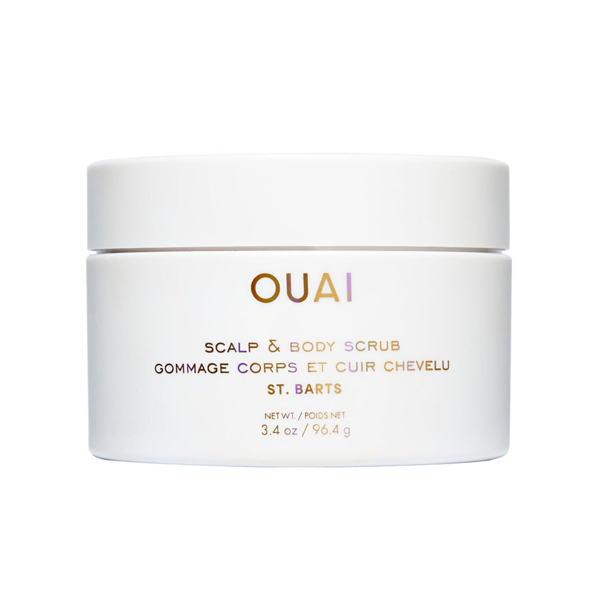 OUAI gommage-cheveux-corps-st-barts: exfoliation douce pour cheveux et peau hydratée