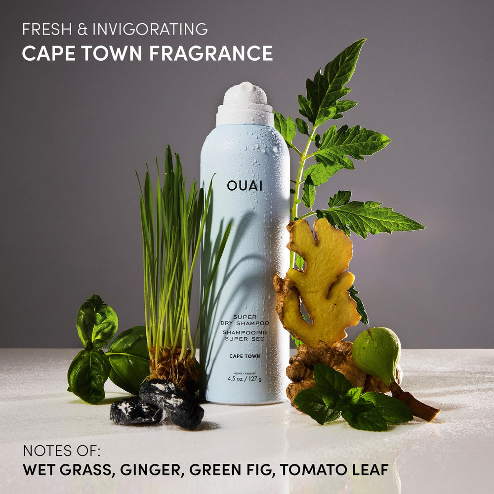 OUAI Shampoing Sec Super : fragrance Cape Town, notes gingembre et figue