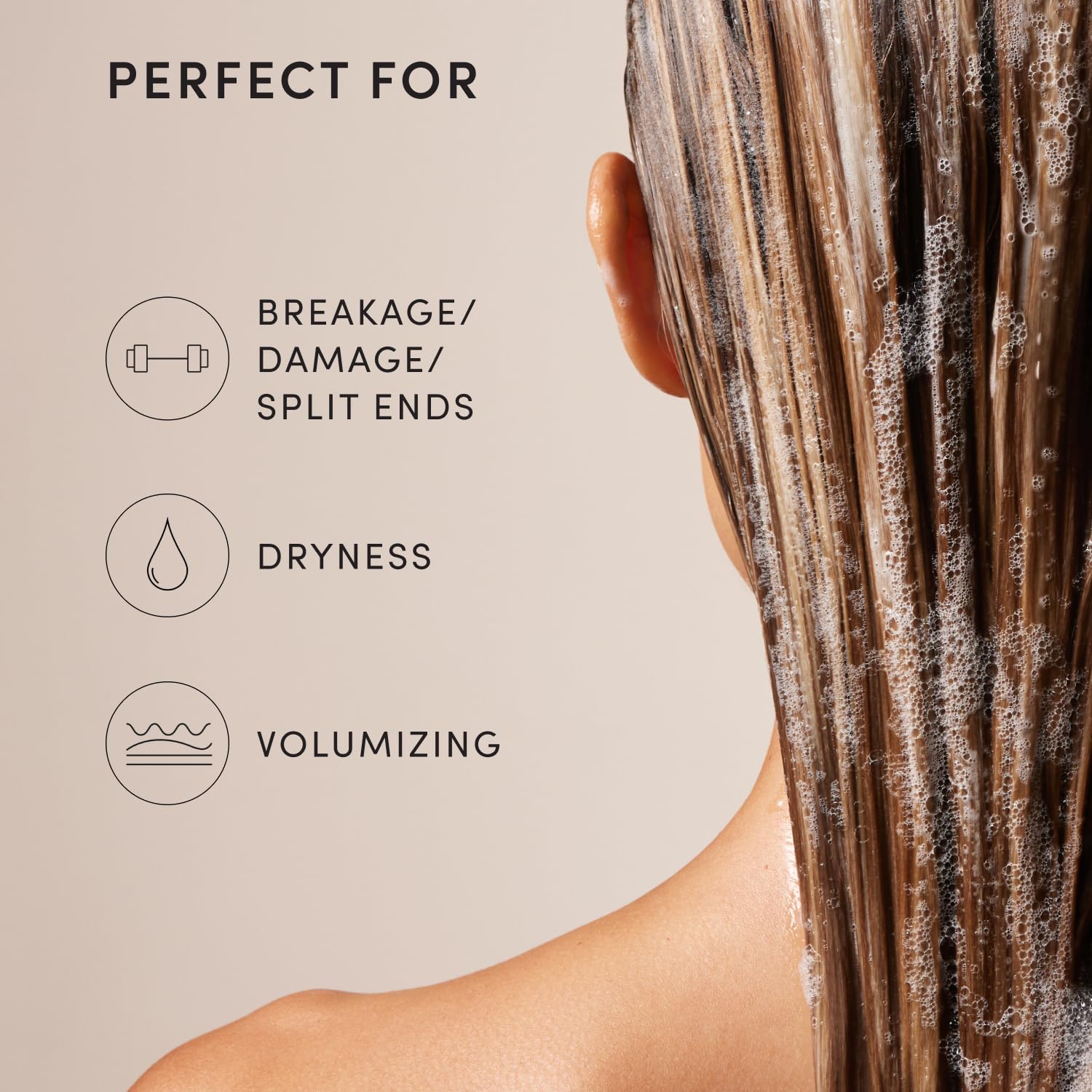 OUAI shampoo fino - biotina y keratina para fortalecimiento suave.