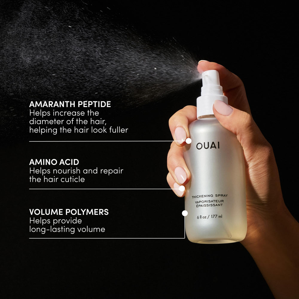 OUAI Con péptidos de amaranto y aminoácidos para fortalecer durante el peinado.