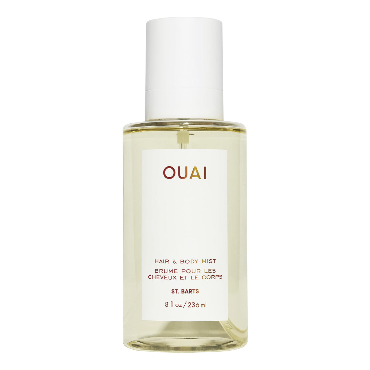 OUAI St. Barts atomizador: refresca cabello y piel con fragancia tropical.