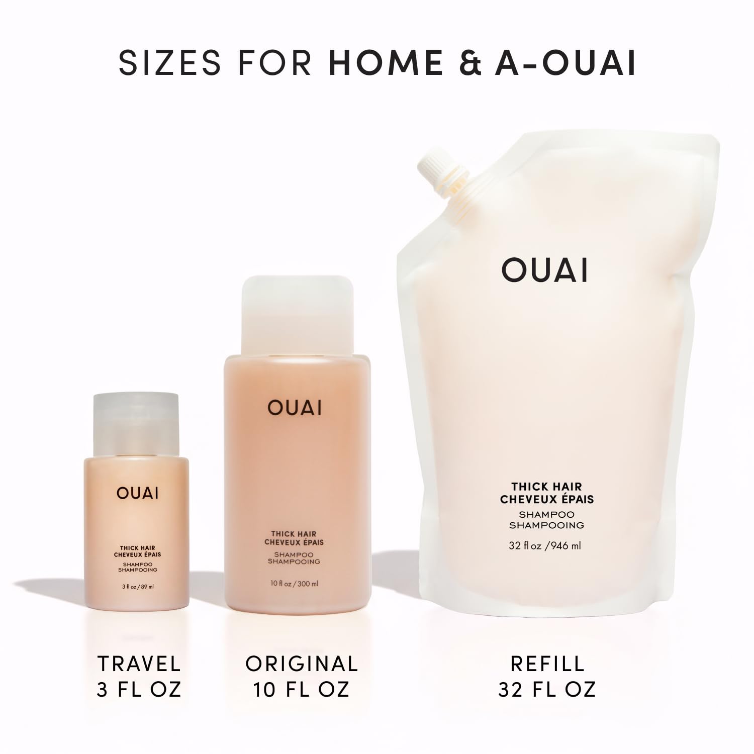 Shampooing OUAI: convient aux cheveux épais cherchant hydratation durable.