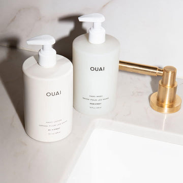 OUAI uso diario aplicar jabón y loción para mantener manos cuidadas