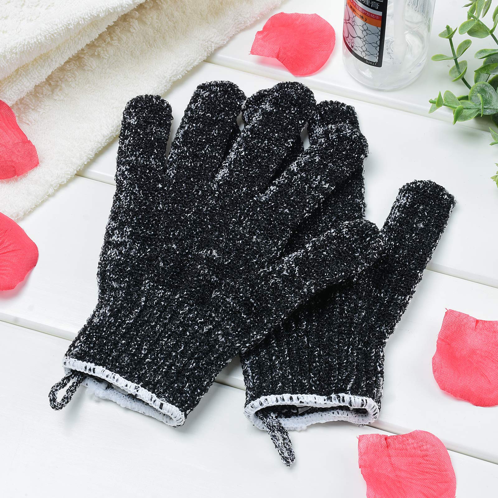 Guantes Oueliche para ducha con almacenamiento práctico para secado rápido.