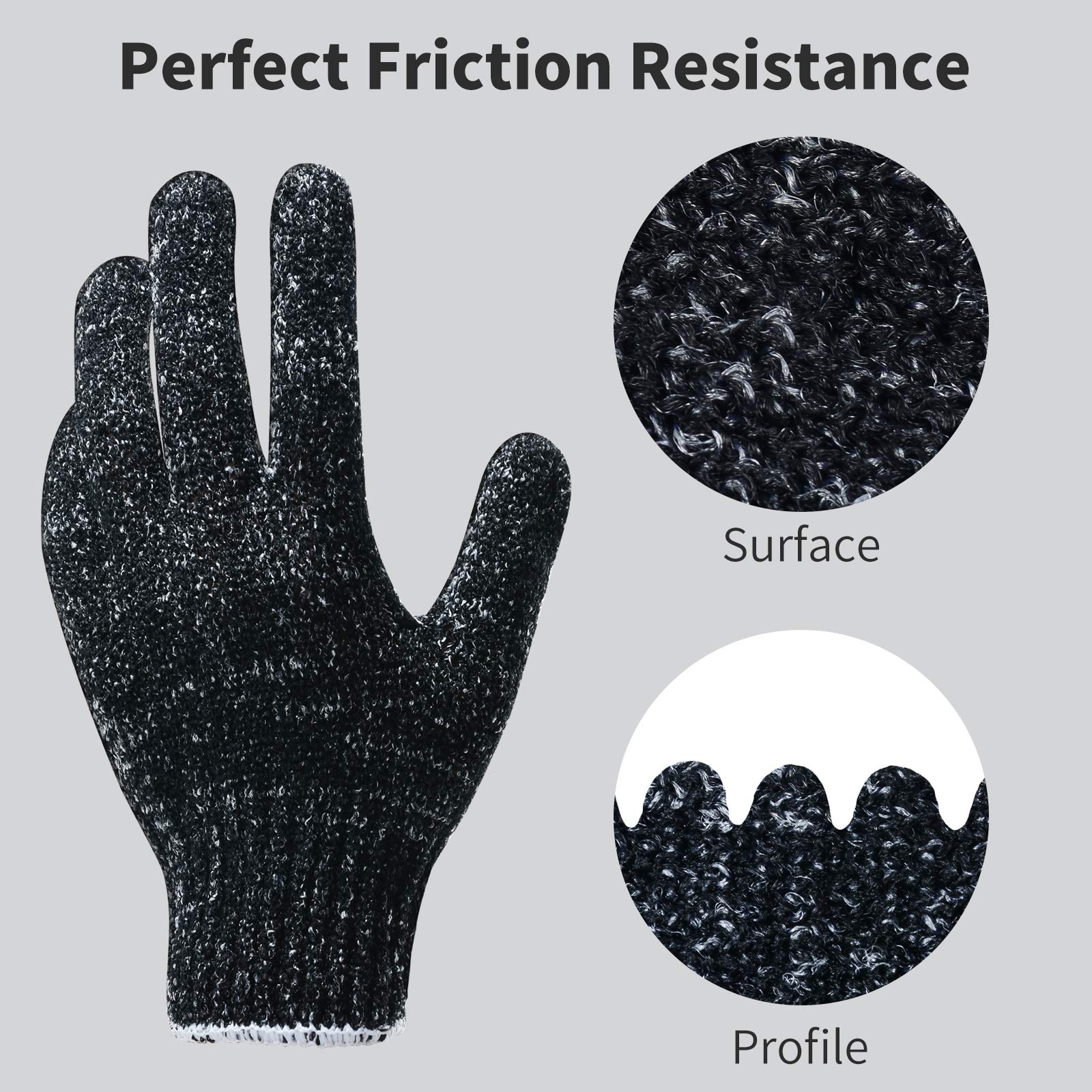 Guantes exfoliantes para ducha Oueliche, espuma abundante para limpieza profunda.