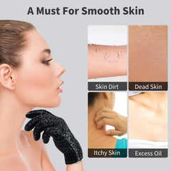 Guantes para masaje corporal Oueliche, exfoliantes, favorece spa en casa.