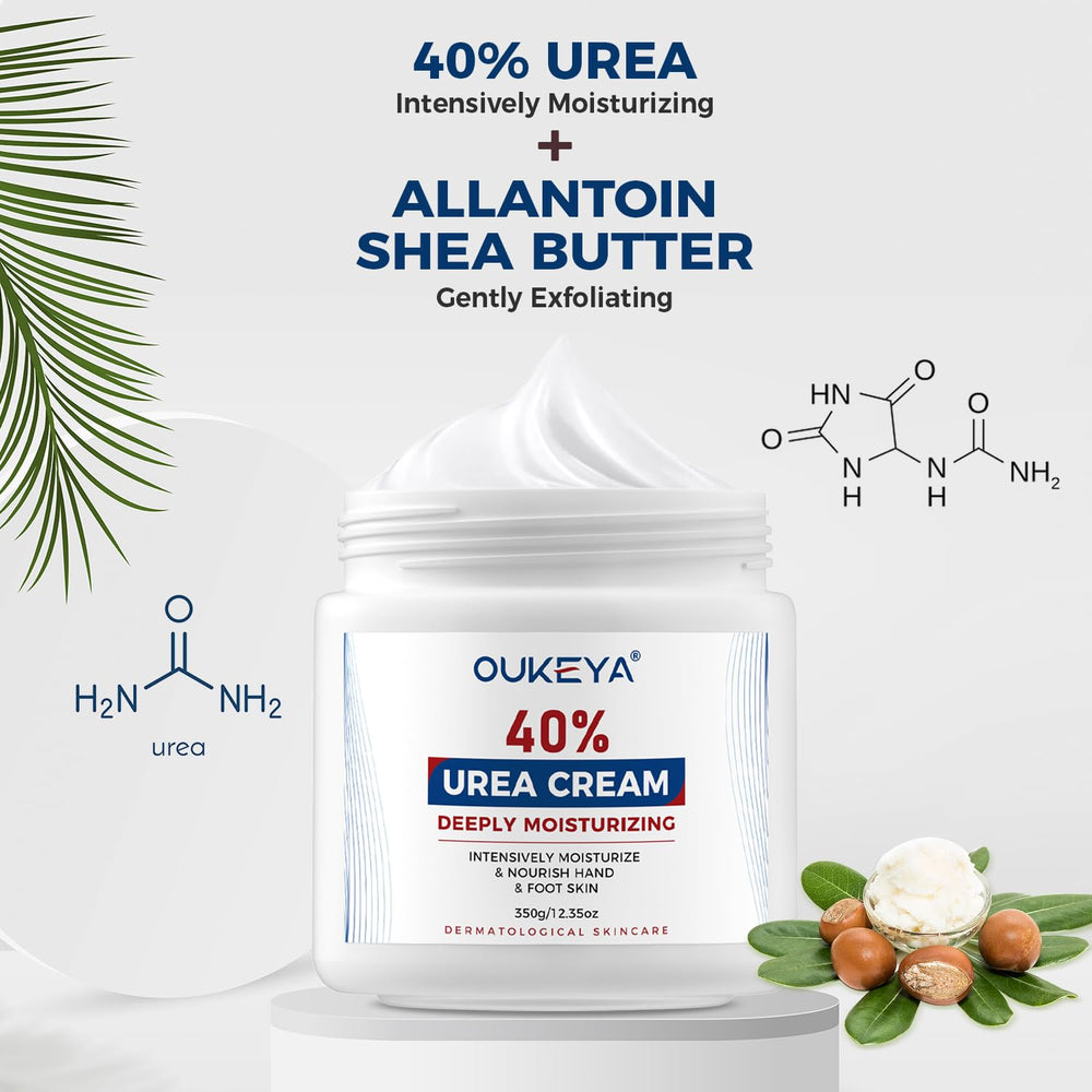 OUKEYA Crema Urea 40% para manos, piel suave y flexible.