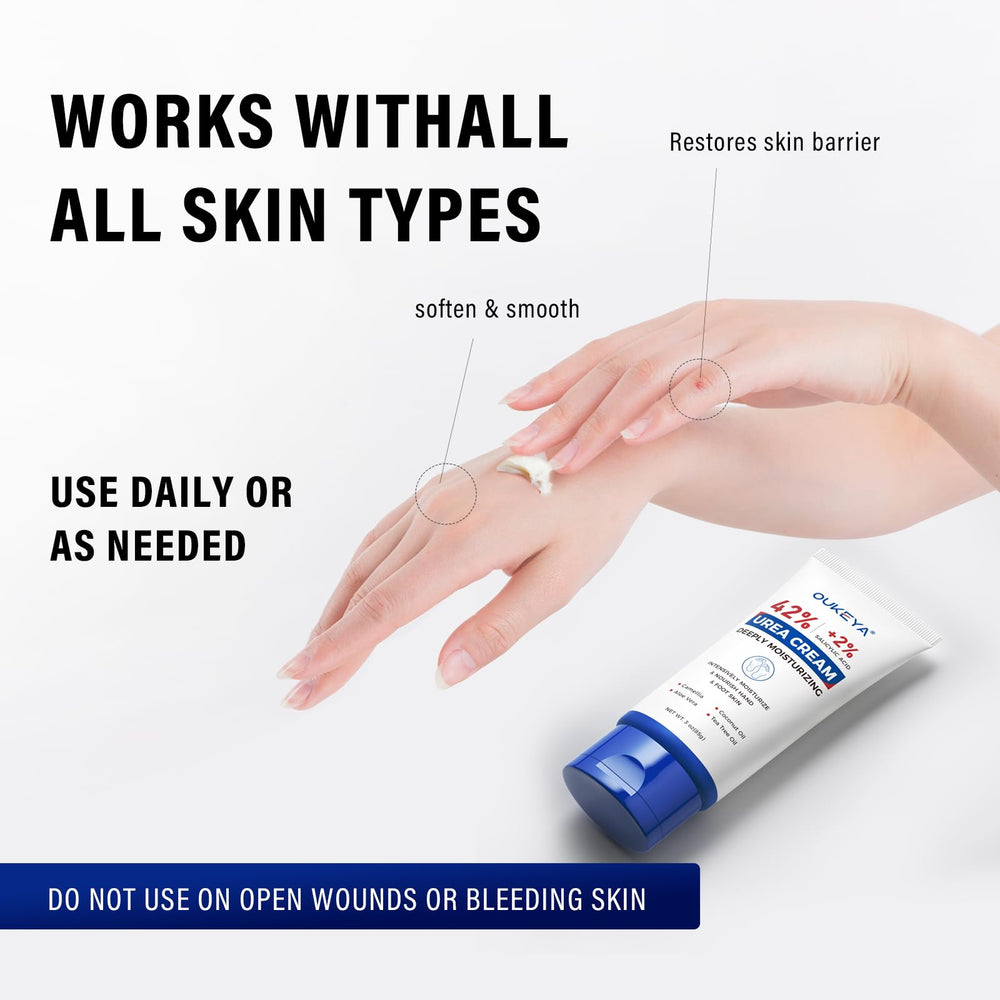 OUKEYA Urea 42% crema, cuidado dermatologico para piel seca.