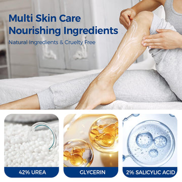 OUKEYA Urea 42% crema con ingredientes naturales, cuida la piel de forma suave.