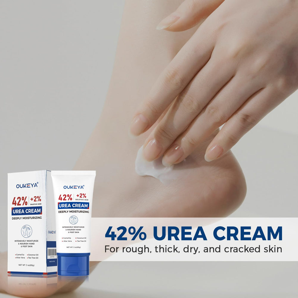 OUKEYA Urea 42% crema para manos en tubo, suaviza piel áspera.
