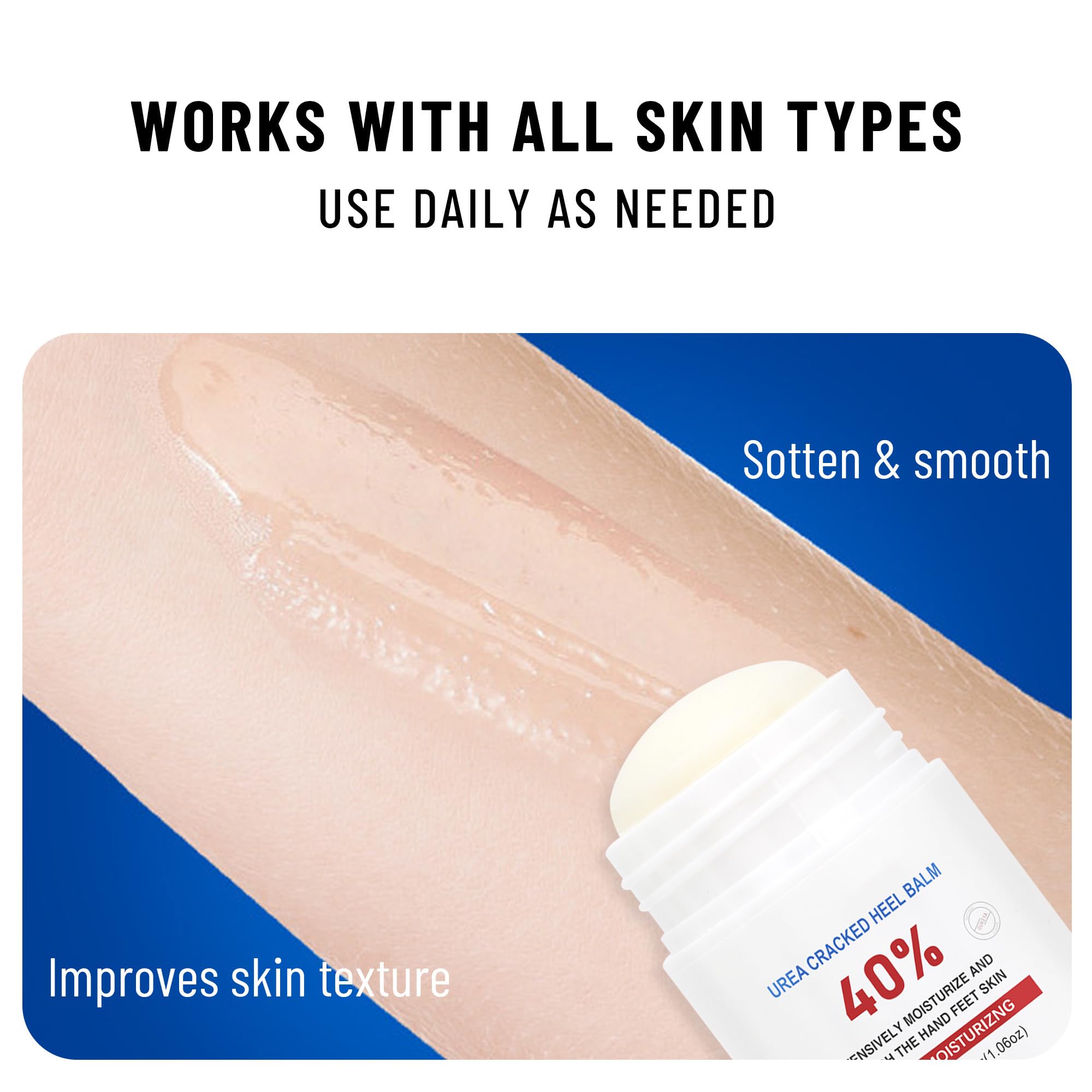 OUKEYA Urea Cream Stick 40% absorción rápida sin sensación grasa.