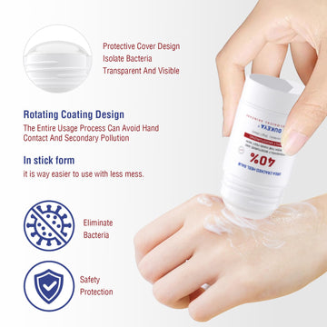 Textura cremosa de OUKEYA Urea Cream Stick 40% para piel suave.