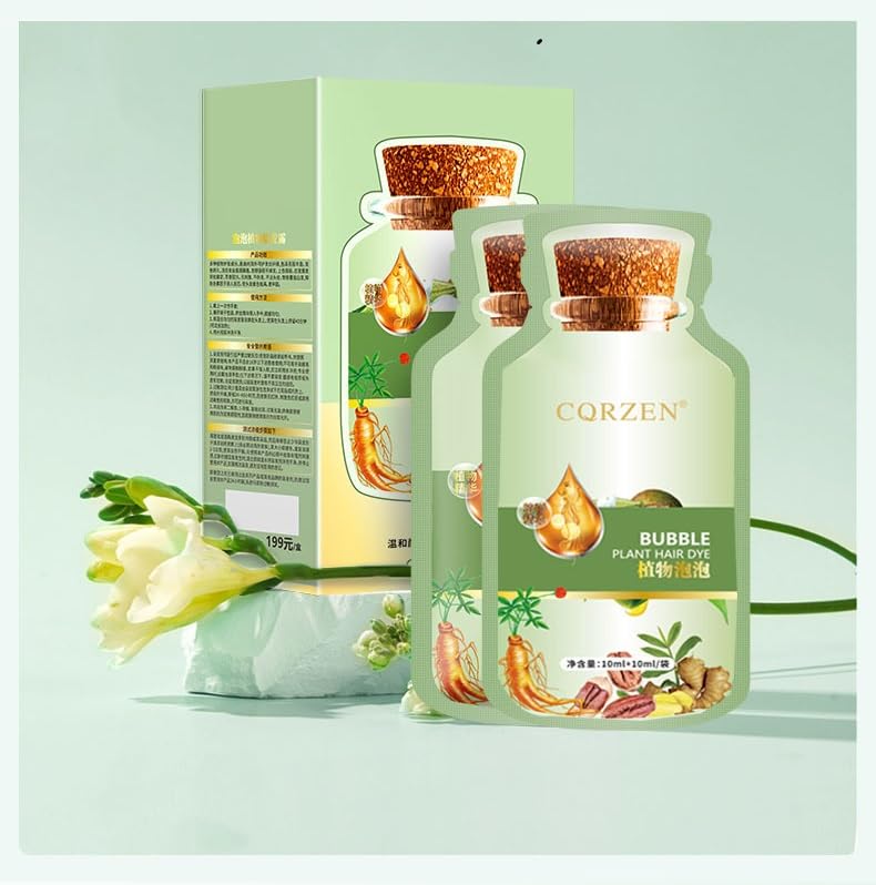 OUKPANE Huang Yi - tono negro natural cubre el cabello de forma homogénea.