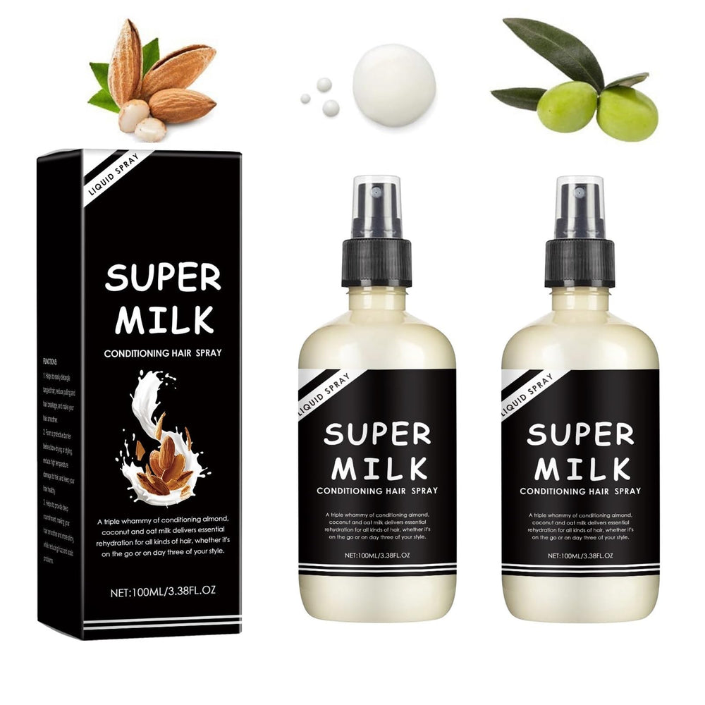 OUKPANE SuperMilk Primer botella de aplicación para suavidad y desenredo diarios.