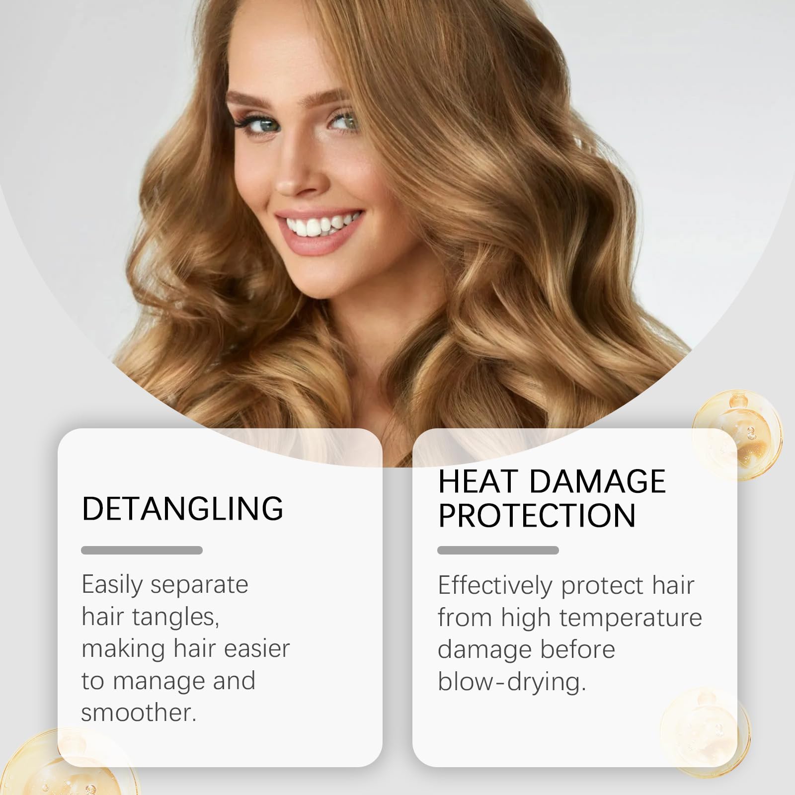 OUKPANE SuperMilk Primer cabello rizado o liso con brillo suave.