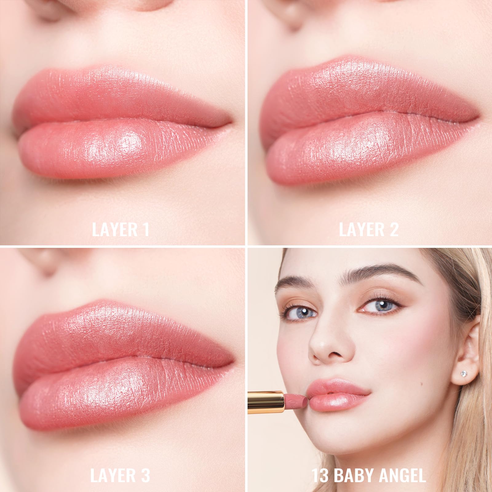 Oulac Barra de Labios detalle brillo metalico para look audaz