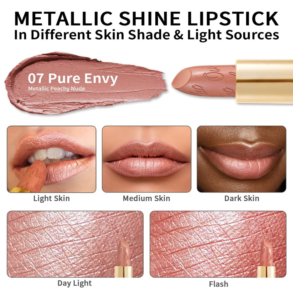 Oulac barra de labios vegana con 27 tonos para cualquier look.