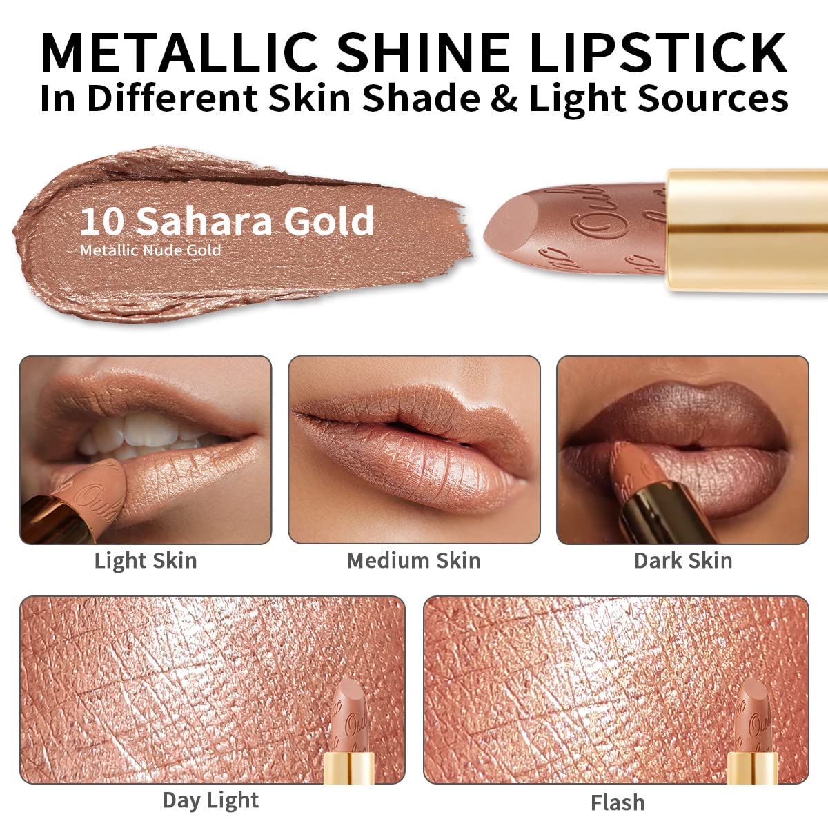 Barra de labios Oulac vegana para una aplicación suave sin sensación granulada.
