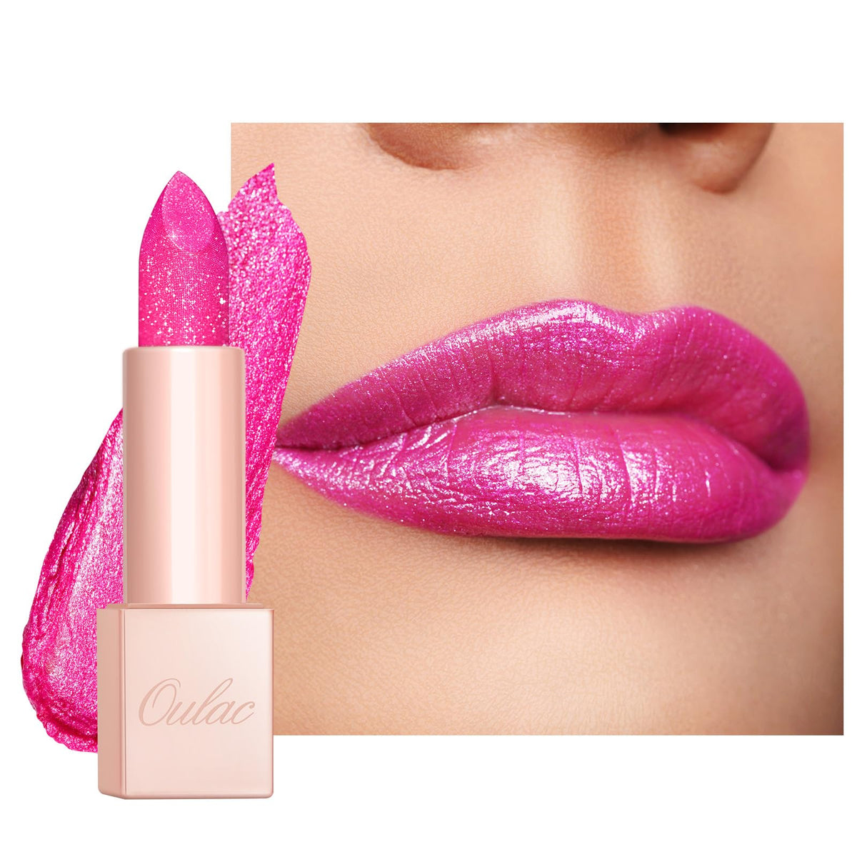 Oulac D02 Brillo diamante en labial para look nocturno