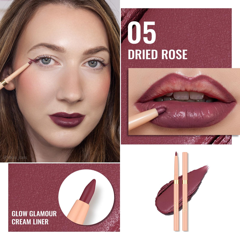 Delineador ojos Oulac rosado retráctil para trazos nítidos