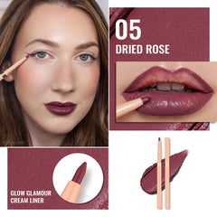 Delineador ojos Oulac rosado retráctil para trazos nítidos