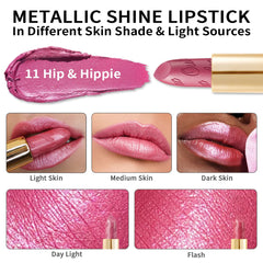 Labial Oulac empaque lujoso con espejo y cierre magnetico.