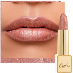 Oulac barra de labios brillo metálico 3D para acabado impactante.