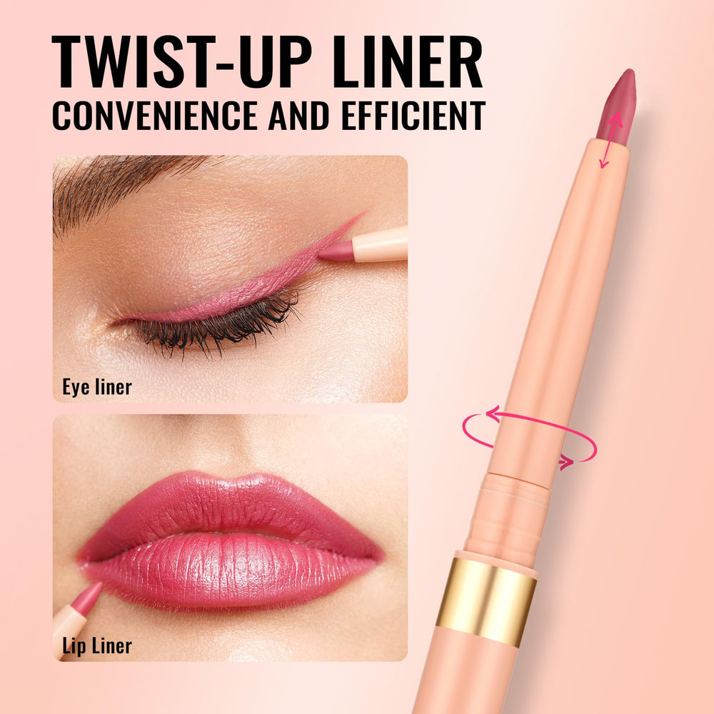 Delineador vegano de Oulac Pink, libre de crueldad para labios y ojos.