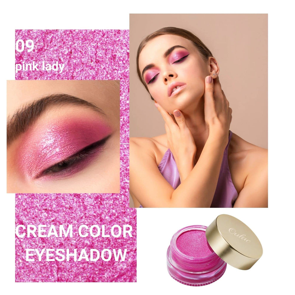 Oulac Sombra cremosa de ojos rosa fucsia, pigmentación alta para color intenso y duradero.